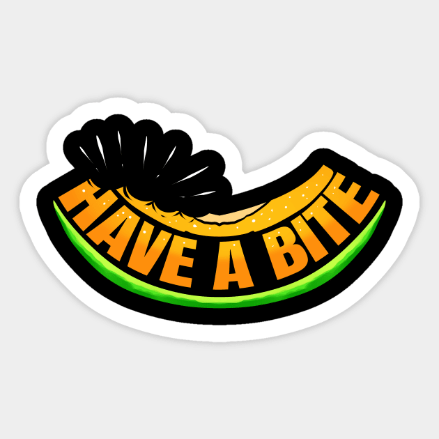 Have A Bite Of This Watermelon - Vegetarian And Vegan Sticker by SinBle